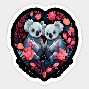 Koala Couple Valentine Sticker